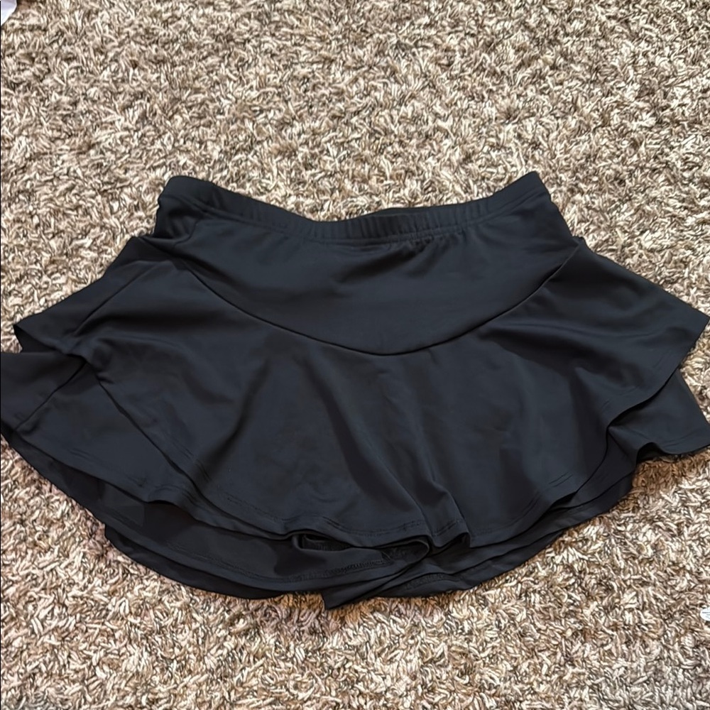 SHEIN Elegant Black Skater Skirt